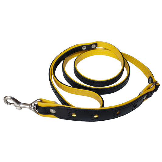 Fényvisszaverő bőr póráz - kontrasztos színekkel - Corspet Hungary