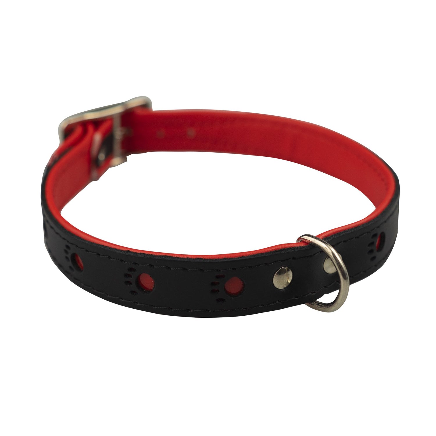 Corspet Genuine Cow Leather Dog Collar - Reflective Dog Collar with Contrasting Colors - Corspet